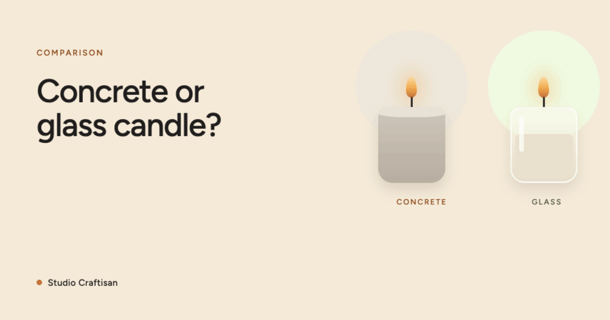 Concrete Candle vs Glass Candle: Which Vessel Should You Choose?